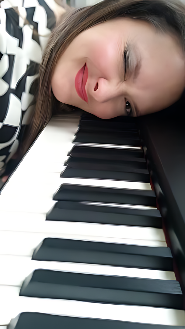 Mirjam beim Musizieren